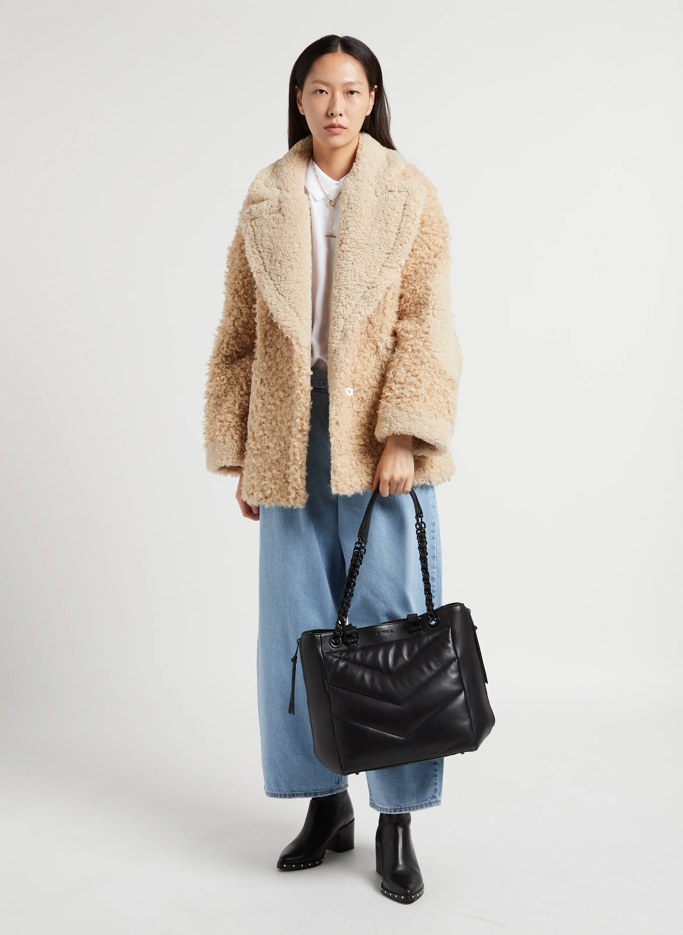Sac cabas en cuir | Noir
