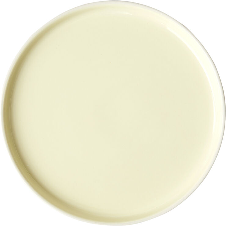 Studio About PLATE, MEDIUM, 2 PCS, CLAY IVORY, GLAZE LIGHT YELLOW, 18515I 193