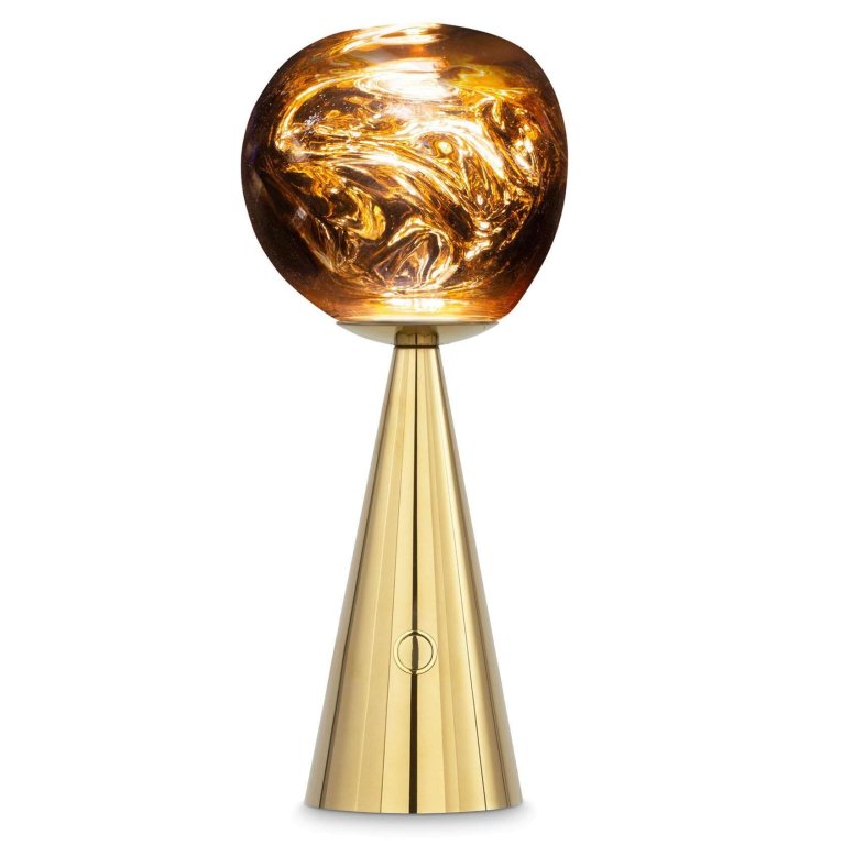 Tom Dixon Melt tafellamp LED oplaadbaar goud