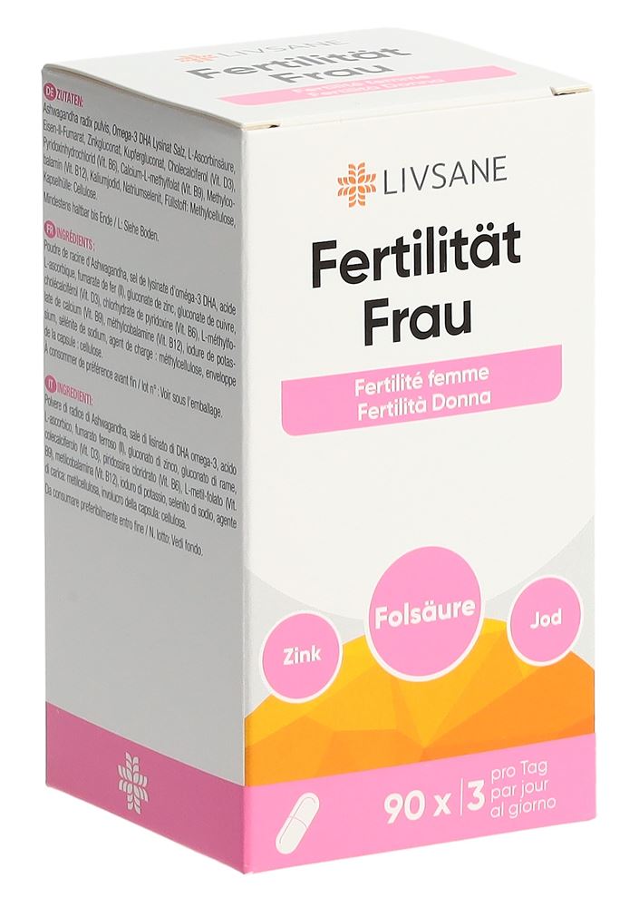 LIVSANE Fertilität Frau<br>90 Stück, Glas, Kapsel