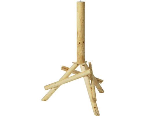 DOBAR vogelhuisjestandaard, grenen, driepoot, ca. 65 x 60 x 100 cm, vogelhuisjespaal, voederbakstandaard