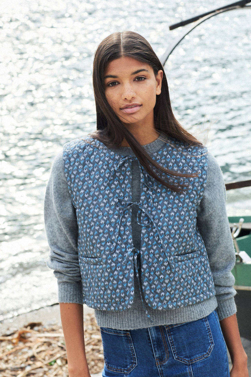 MANGO TEEN gilet antraciet