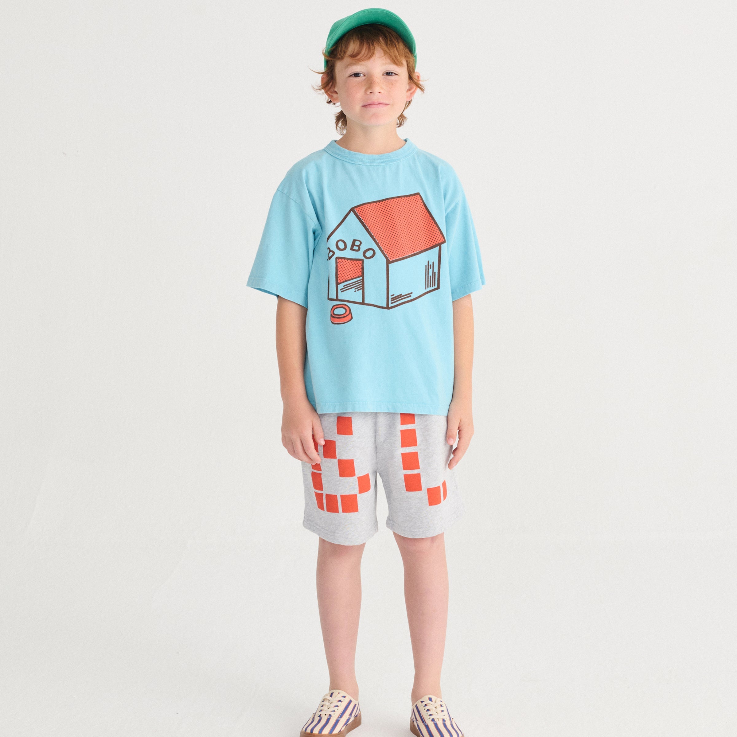 Bermuda Shorts Square Bobo Choses Heather Grey