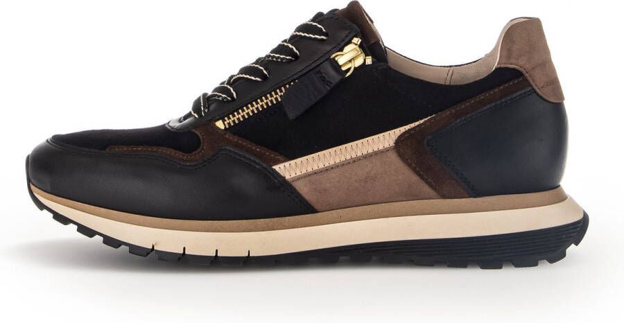 GABOR Lage Sneakers Dames 378 Maat: 38 Materiaal: Leer Kleur: Zwart