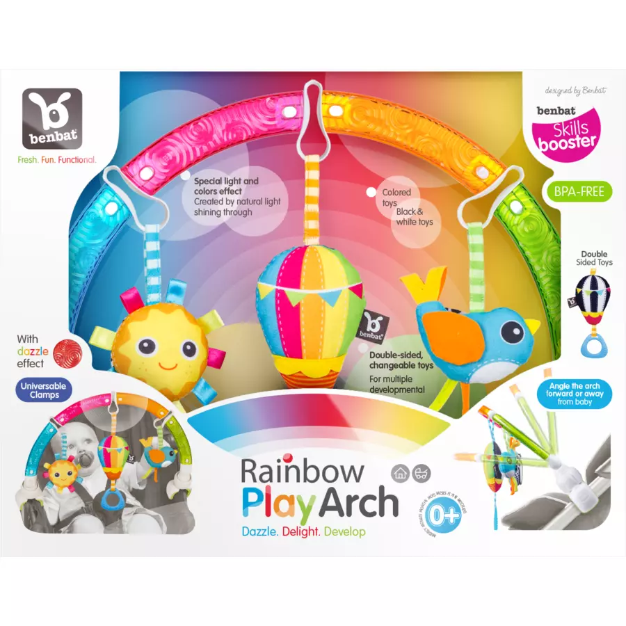BENBAT Spielebogen Glitzereffekt Regenbogen