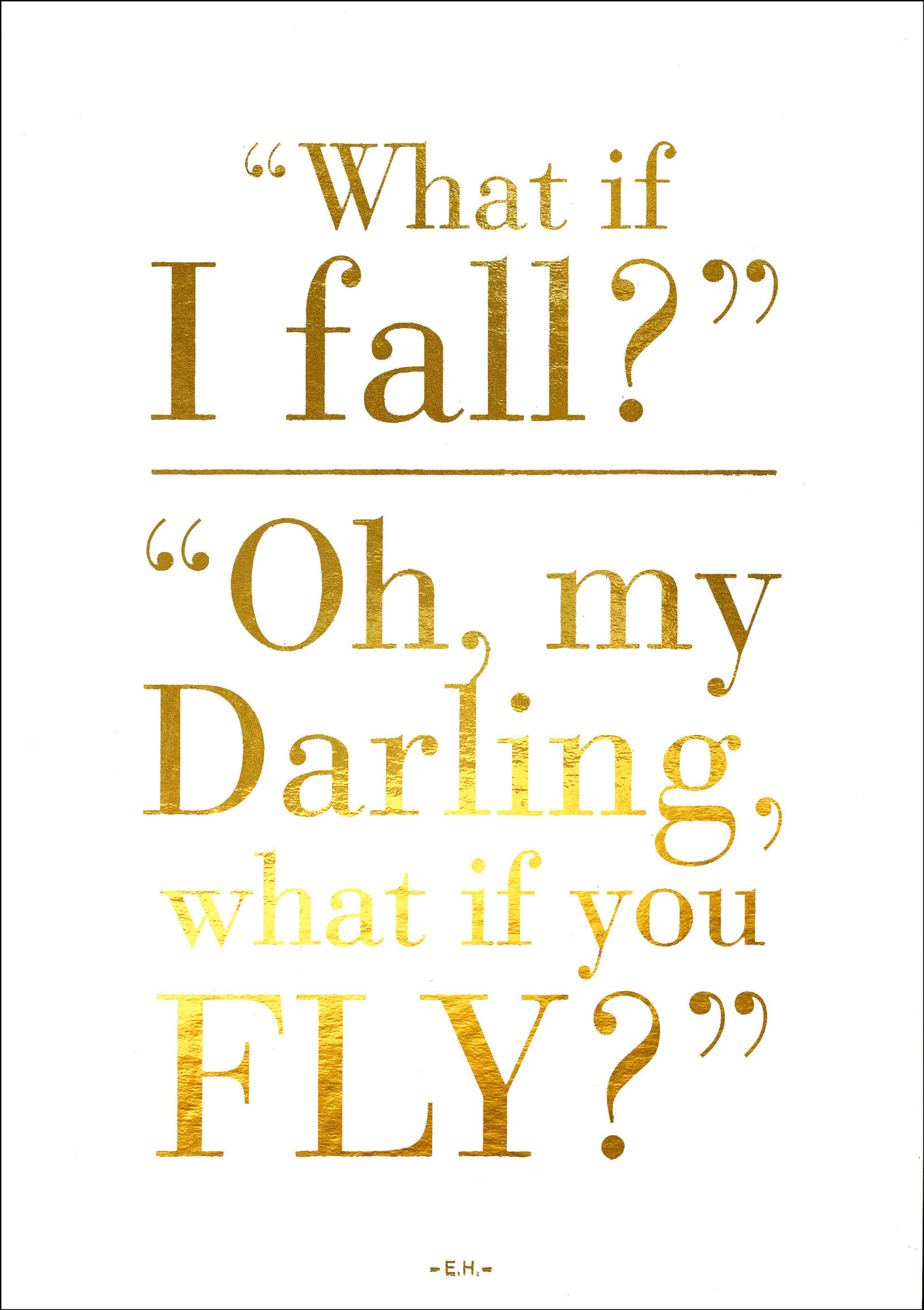 Postkarte 'What if I fall?' günstig bestellen