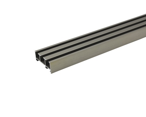 Smart Profile Gordijnrailset, 3-rails, RVS-look, 160 cm