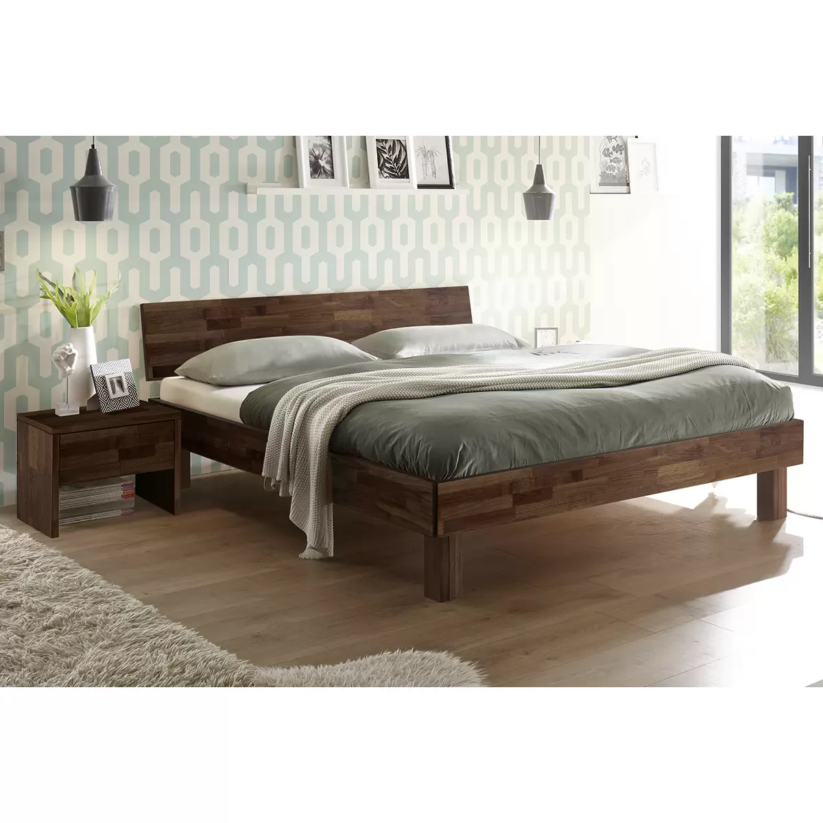 Hasena Bett 140x200 Forti 140 x 200 Dunkelbraun