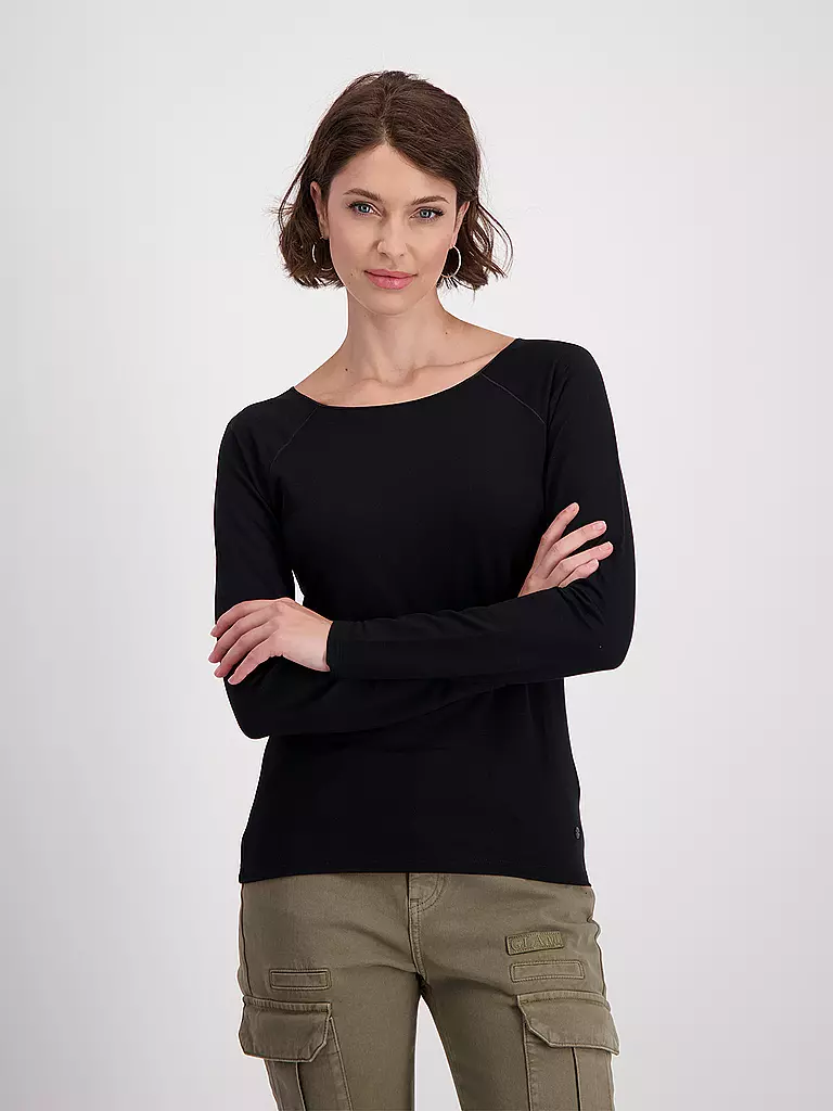MONARI Langarmshirt schwarz