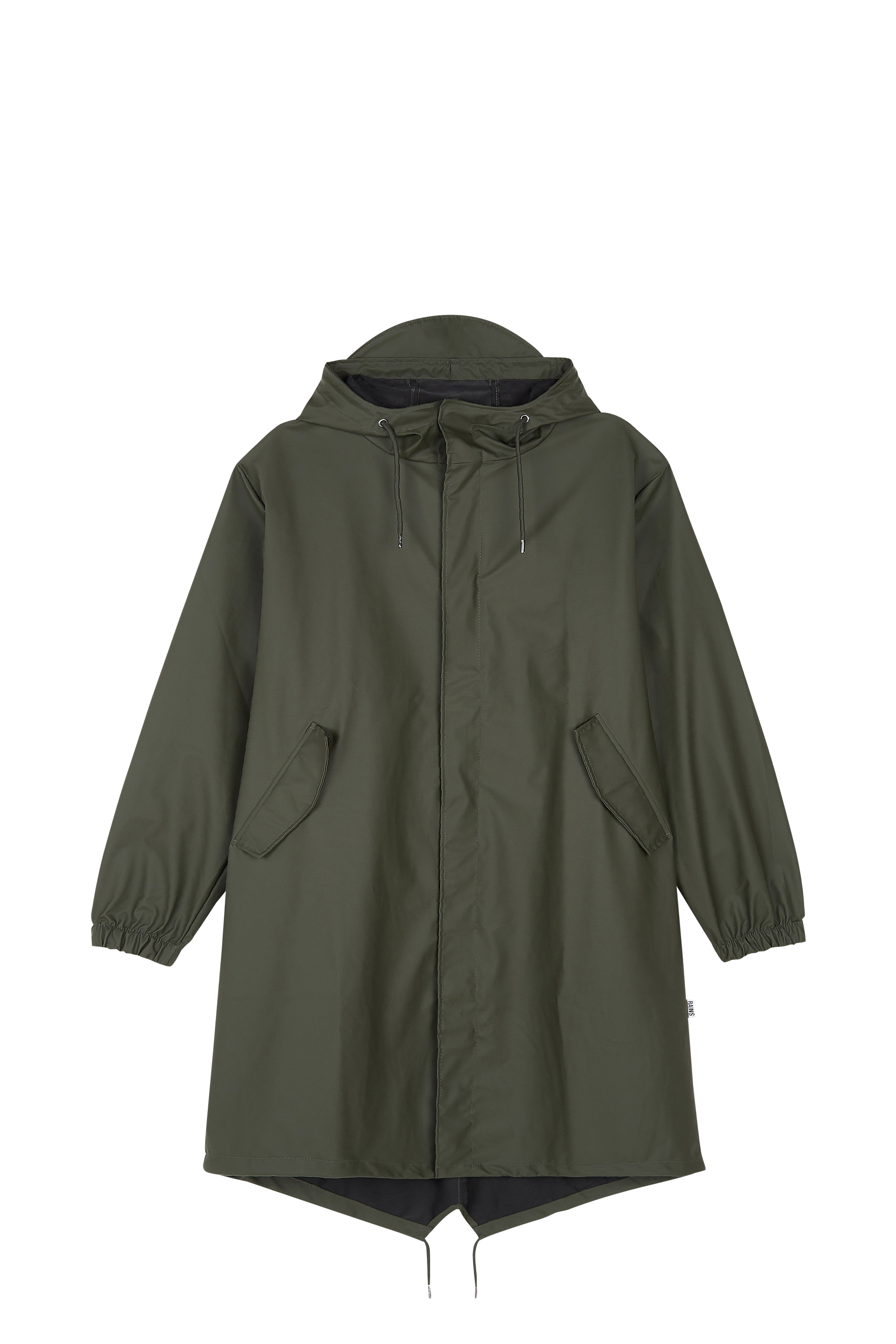 RAINS Imperméable à capuche  Fishtail Parka W3 Kaki