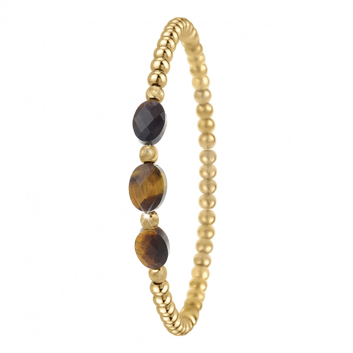 Bracelet par SC Bohème orné de pierres OEil du tigre