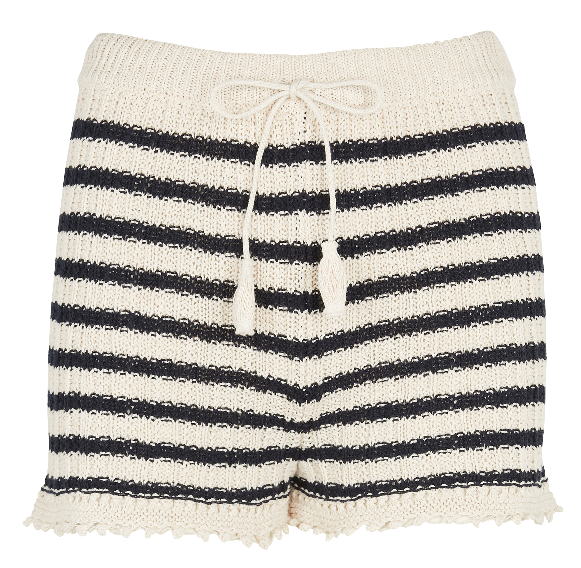 SABRINA - Short à rayures en coton| Bleu