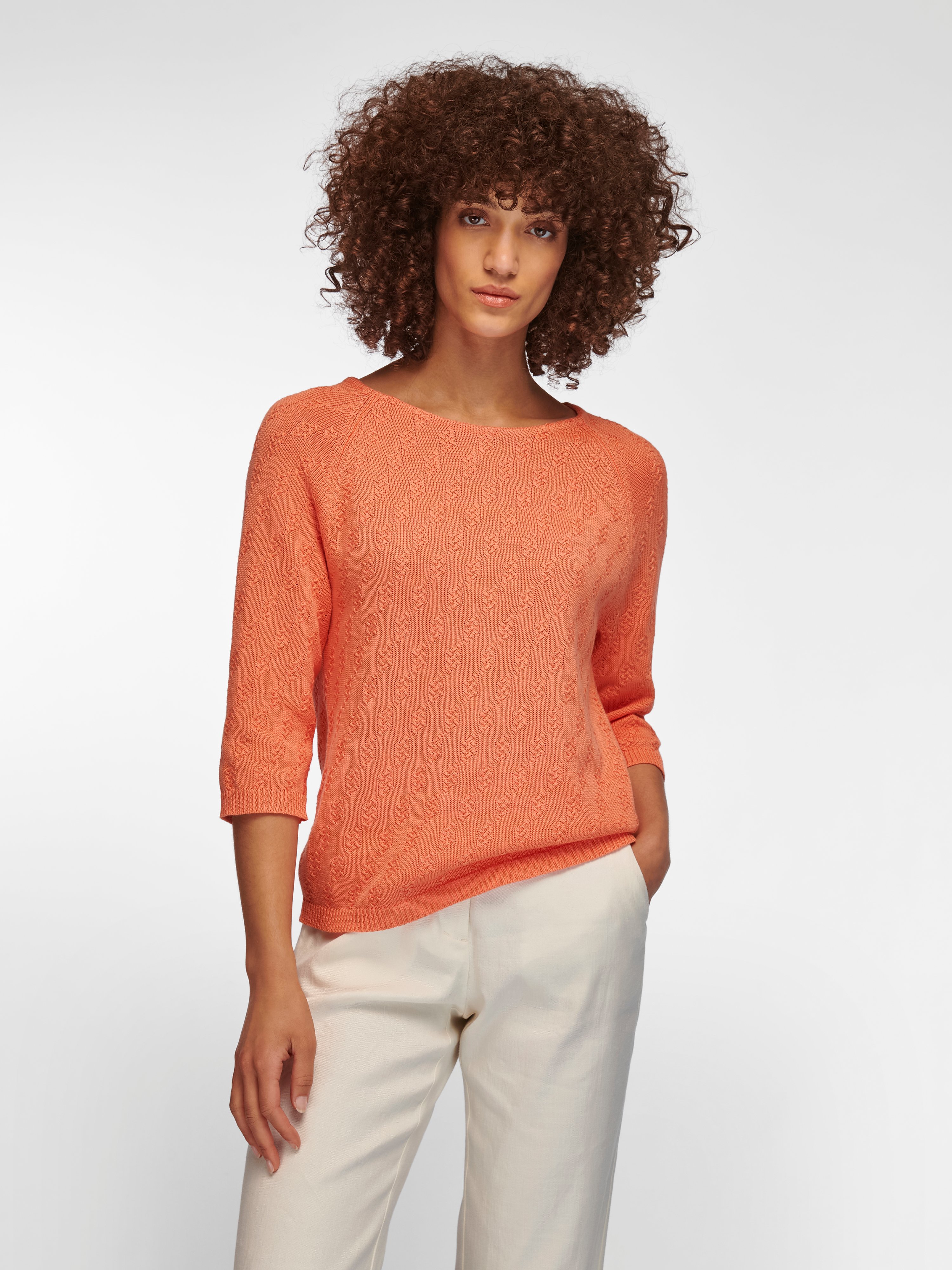 Rundhals-Pullover aus 100% SUPIMA®-Baumwolle