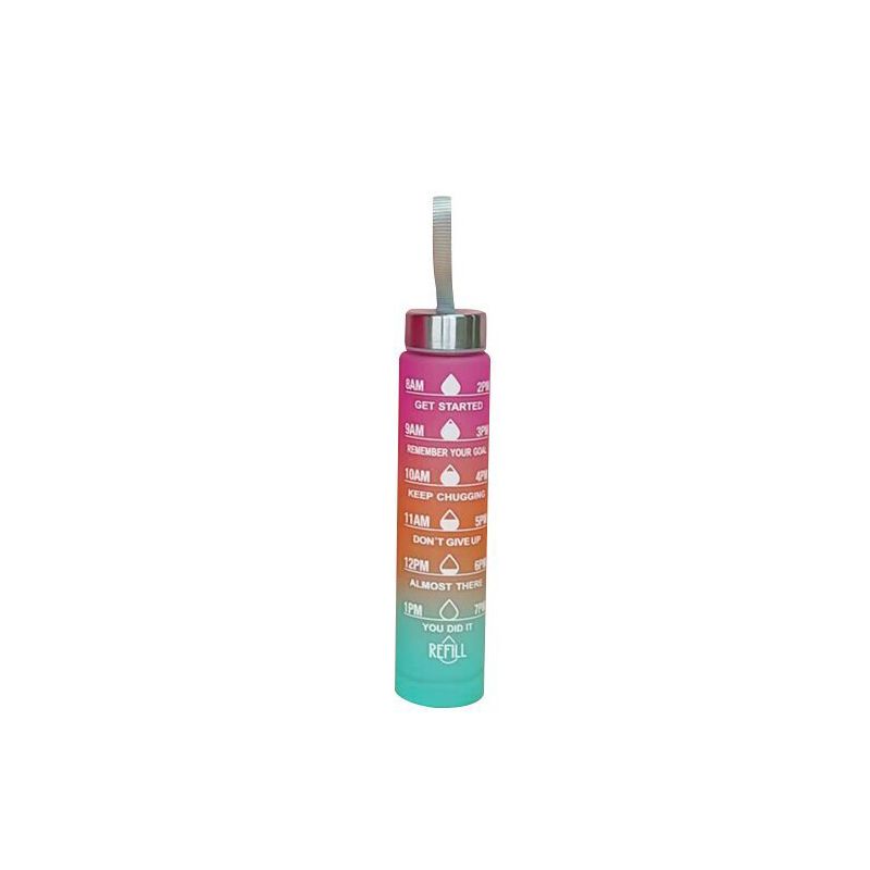 Vannflaske Motivasjon Grønn/Oransje/Rosa 300 ml