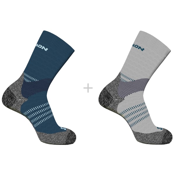 Chaussette randonnée SALOMON X ULTRA ACCESS CREW 2-PACK QUARRY/STARGAZER
