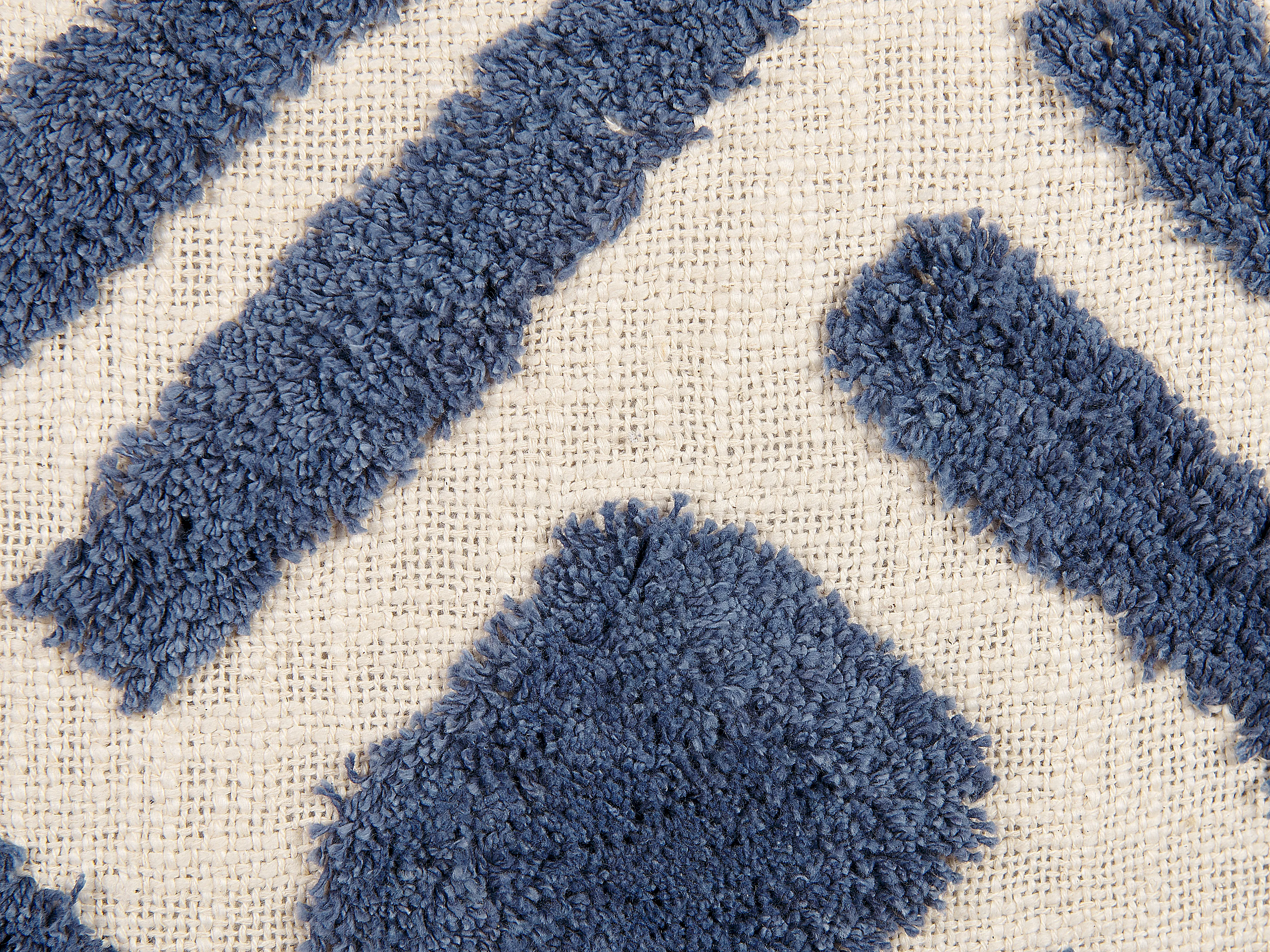 Set van 2 sierkussens JACARANDA Katoen 45 x 45 cm Blauw geometrisch patroon