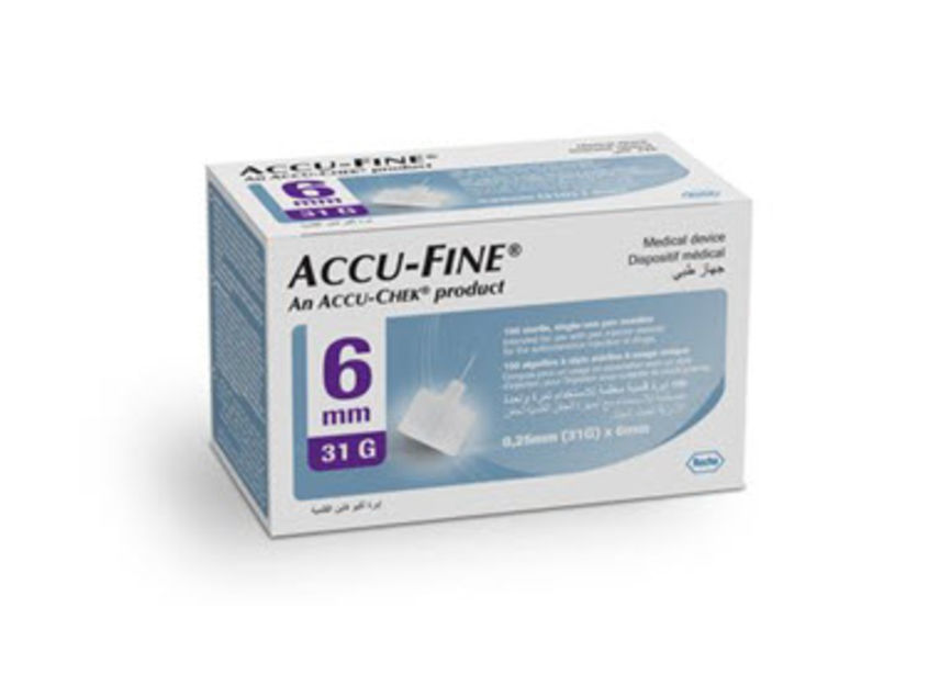 Accu-Fine pen needle kanyle 31G 6mm 100 stk