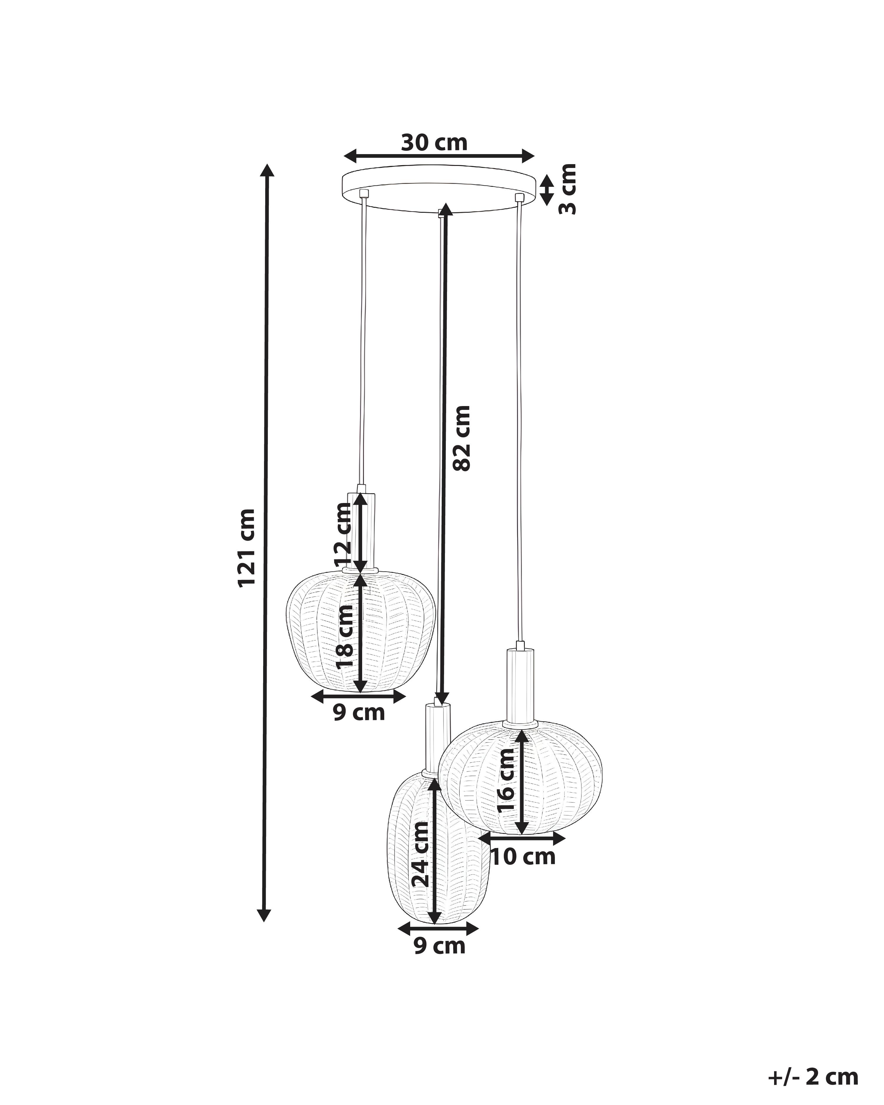 Hanglamp NJORO Glas Meerkleurig