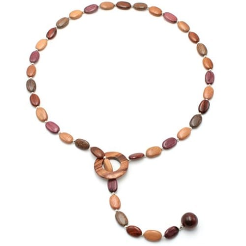 Collier cravatte en bois camille