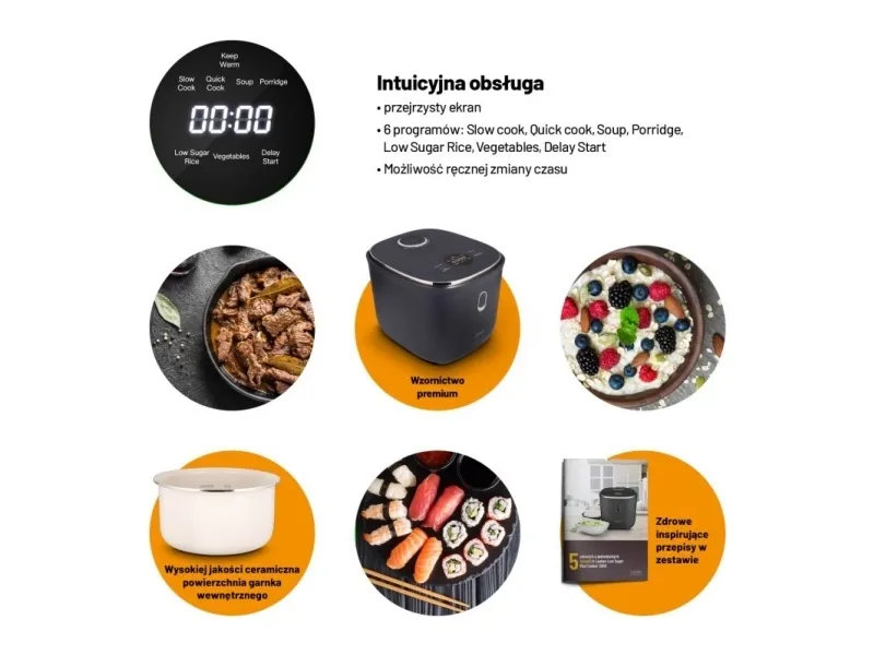 Lauben Reiskocher 3.0l LBNLSRC3000AT Low-Sugar anthrazit retail