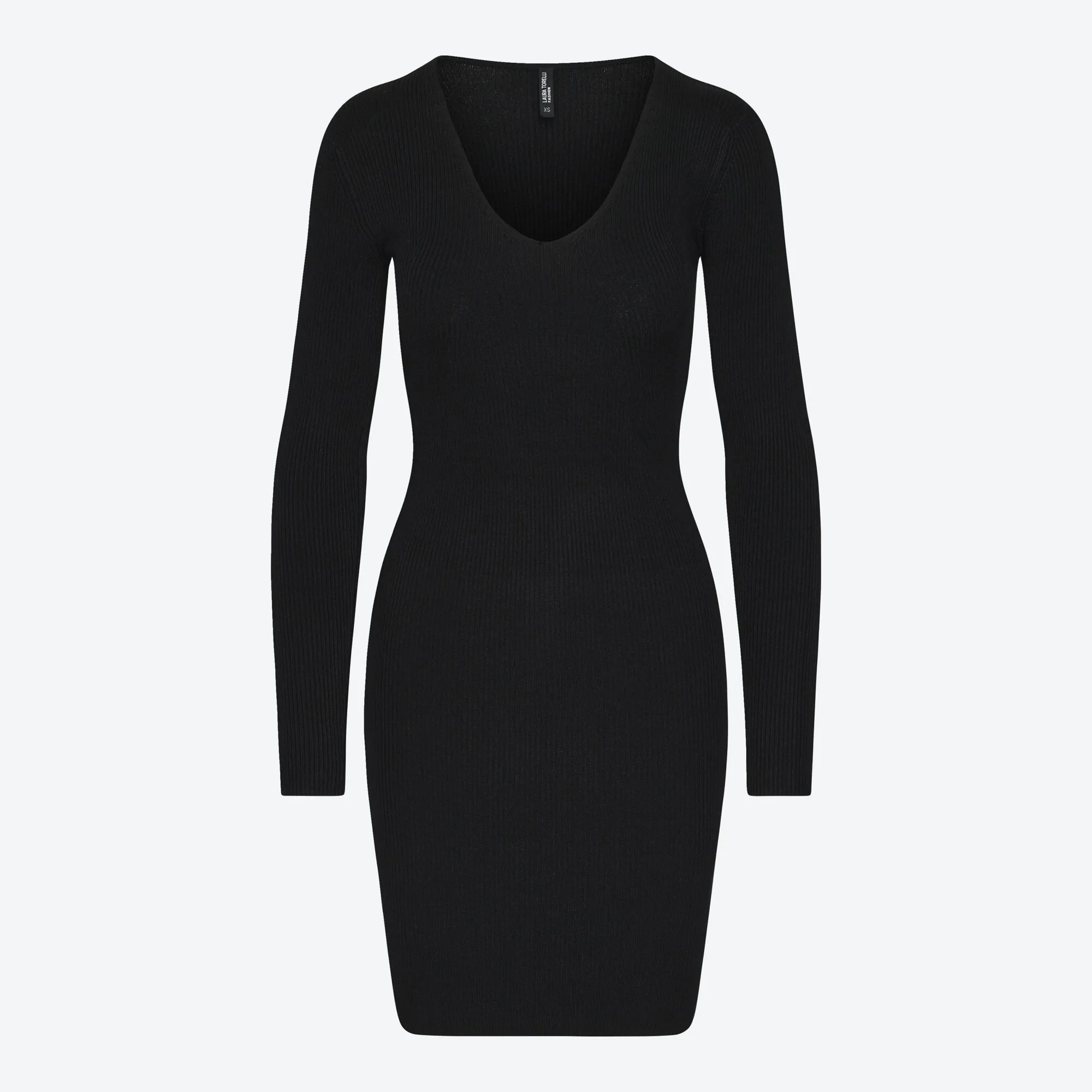 Damen-Kleid mit Ripp-Muster