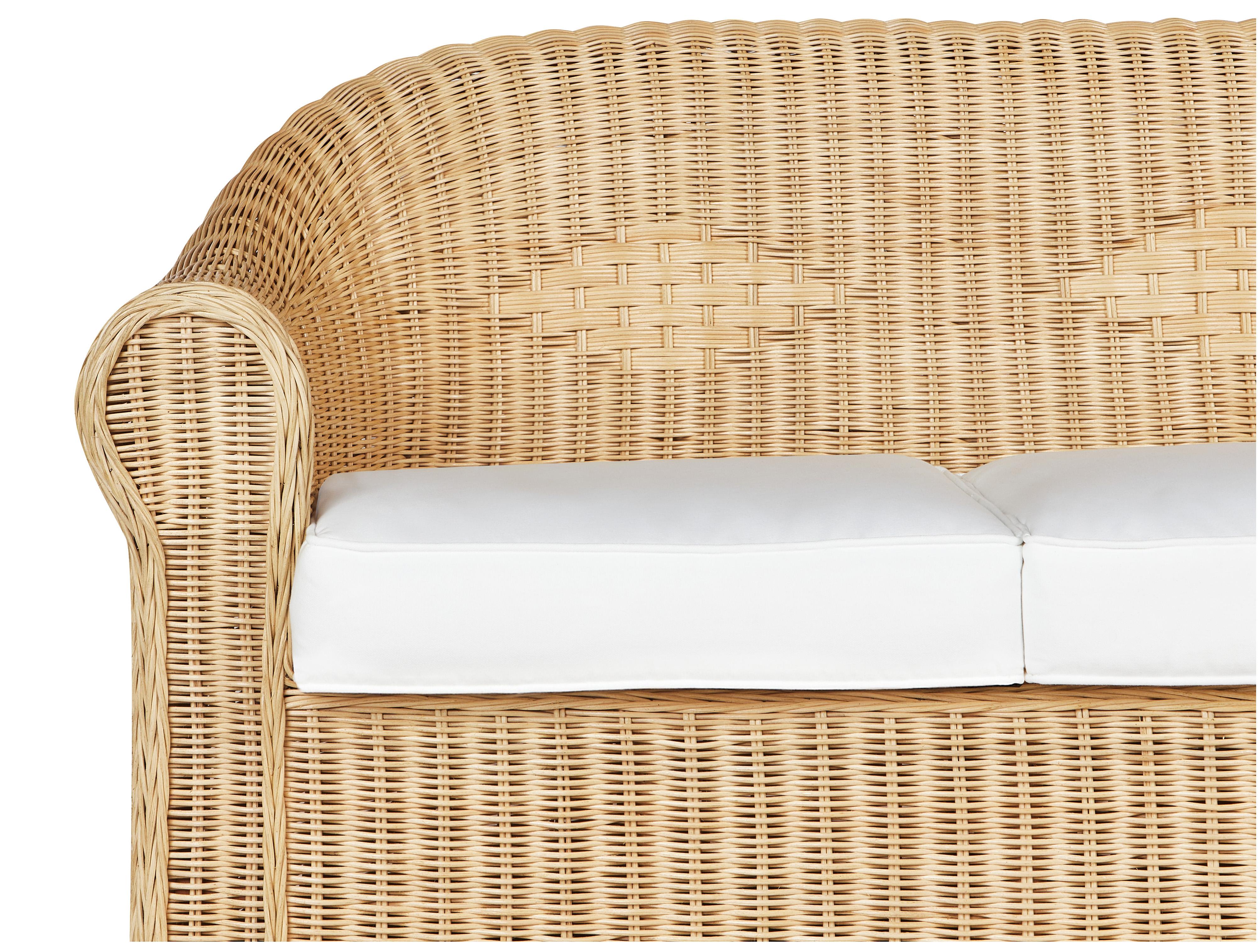 Tuin loungebank 3-zits LIVADEIA Rotan Natuurlijk