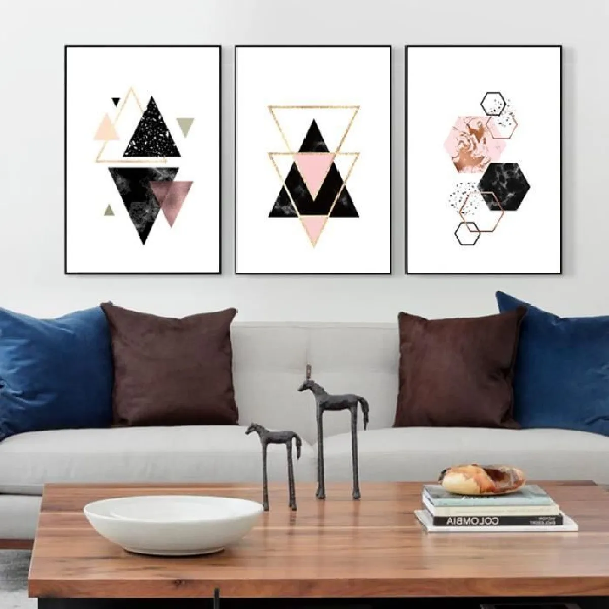 Sodial Art mural géométrique (3 pcs)