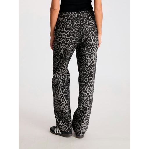 Neo Noir Simona Leopard Bukser, Grey Leopard, 38