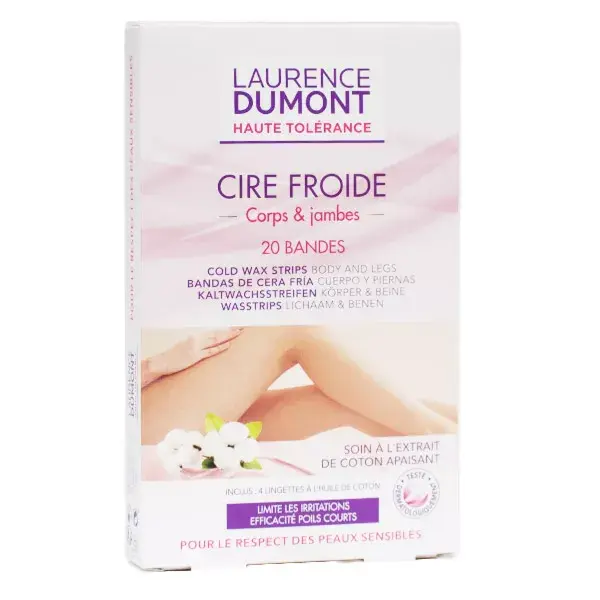 Laurence Dumont Haute Tolérance Cire Froide Jambes & Corps 20 Bandes