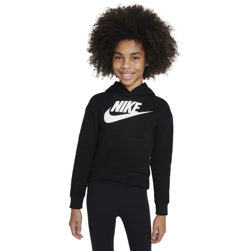 Køb NIKE Black Club Fleece High Low Hættetrøje
