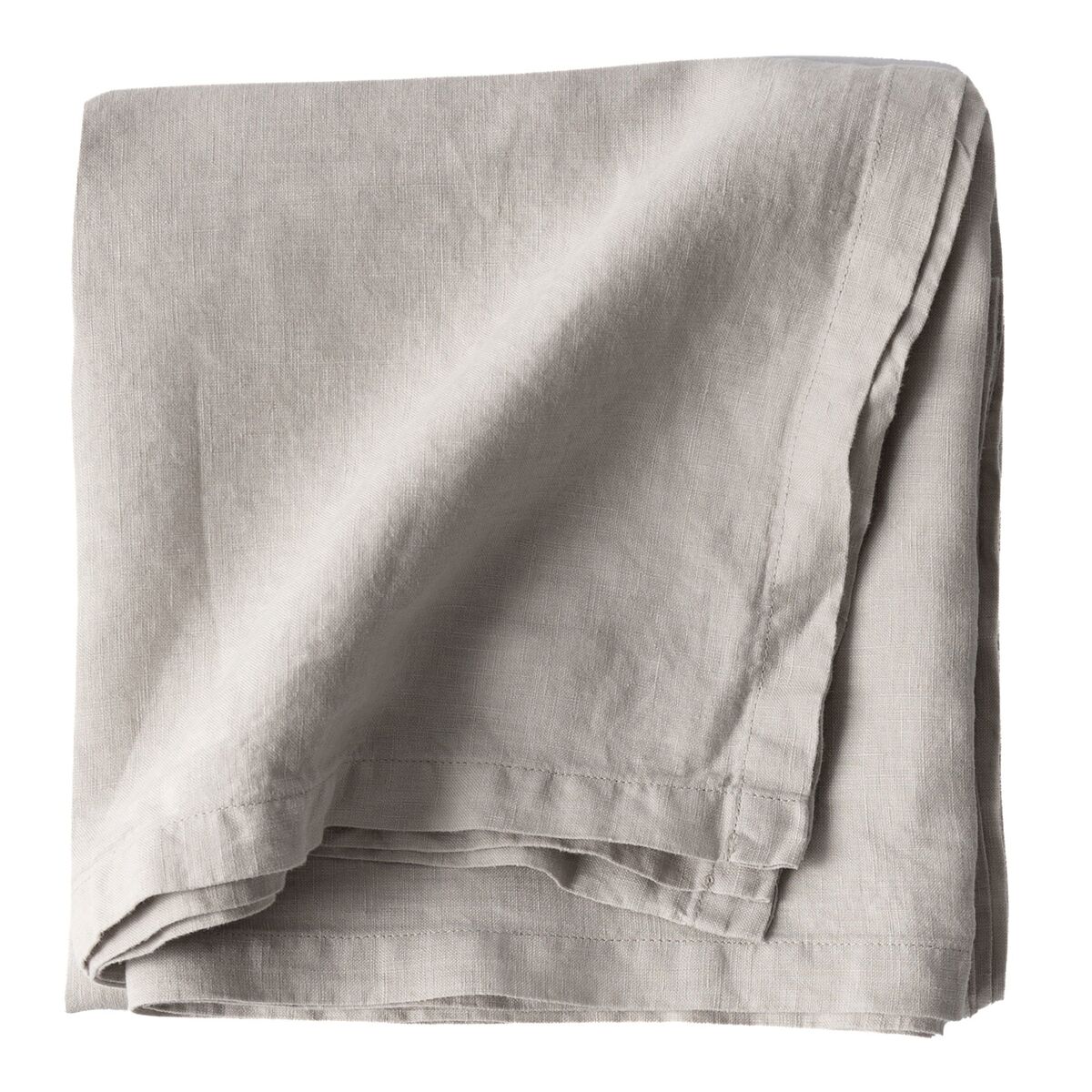 Bordduk i lin 145x145 cm, warm grey