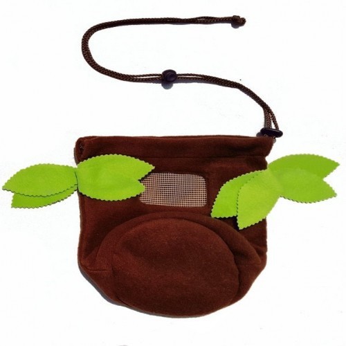 Bolsa de amarração redonda estilo selva para planadores de açúcar, marrom
