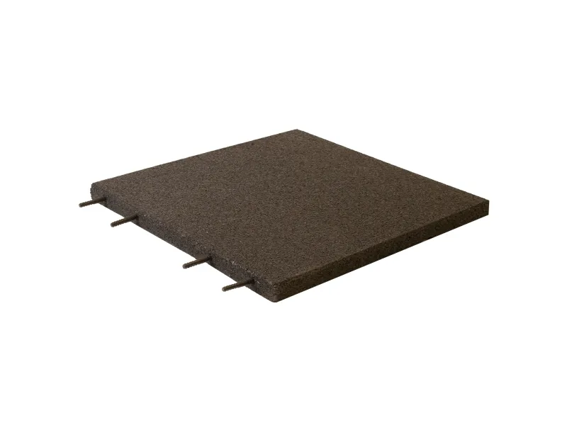 Gummiflise 50x50x3 cm sort NORDIC PLAY Active 7,5 m2 - 30 stk. (810-172)