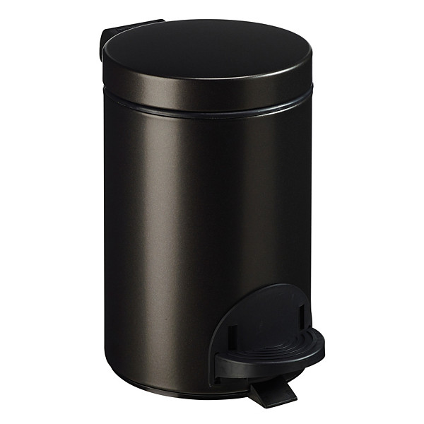 ROSSIGNOL Poubelle à pédale sanelia - 3l - gris manganese