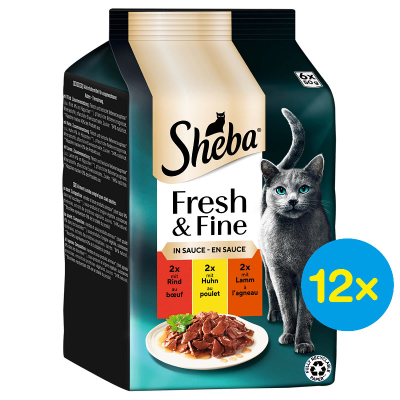 Sheba Fresh&Fine Rind, Huhn & Lamm 12x6x50g