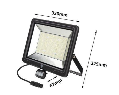 LUMAK PRO LED Sensor Wandlamp IP44 200W 33000 lm 4000 K Stroomkabel 3G1.0 mm² H05RN-F 0.5 m + Snelkoppeling