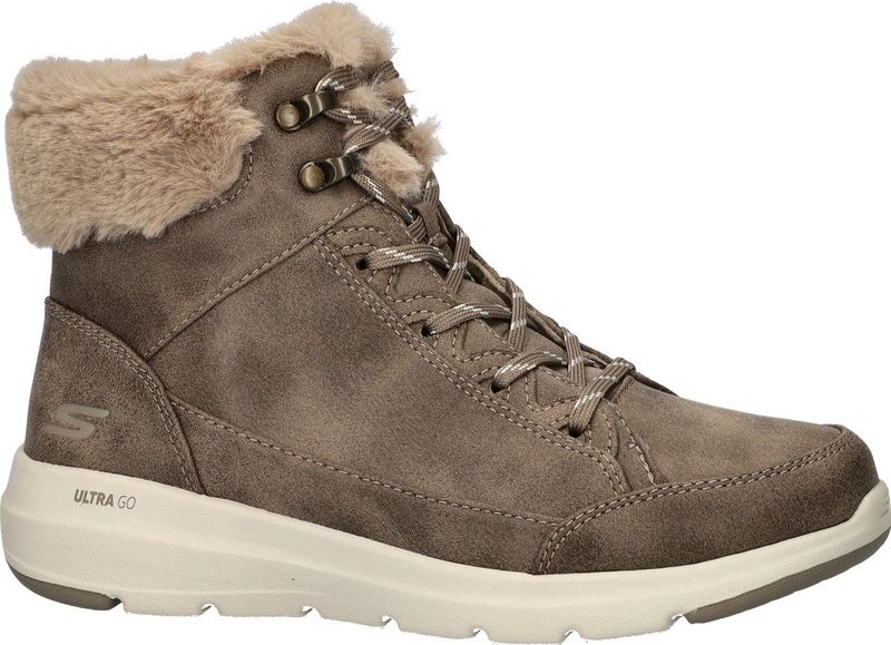 Skechers - Glacial Ultra Go - Veterboots - Zwart - Synthetisch - Waterbestendig