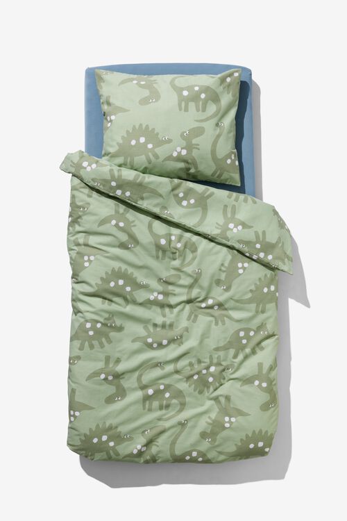 housse de couette enfant - 120x150 - coton doux - dinosaures