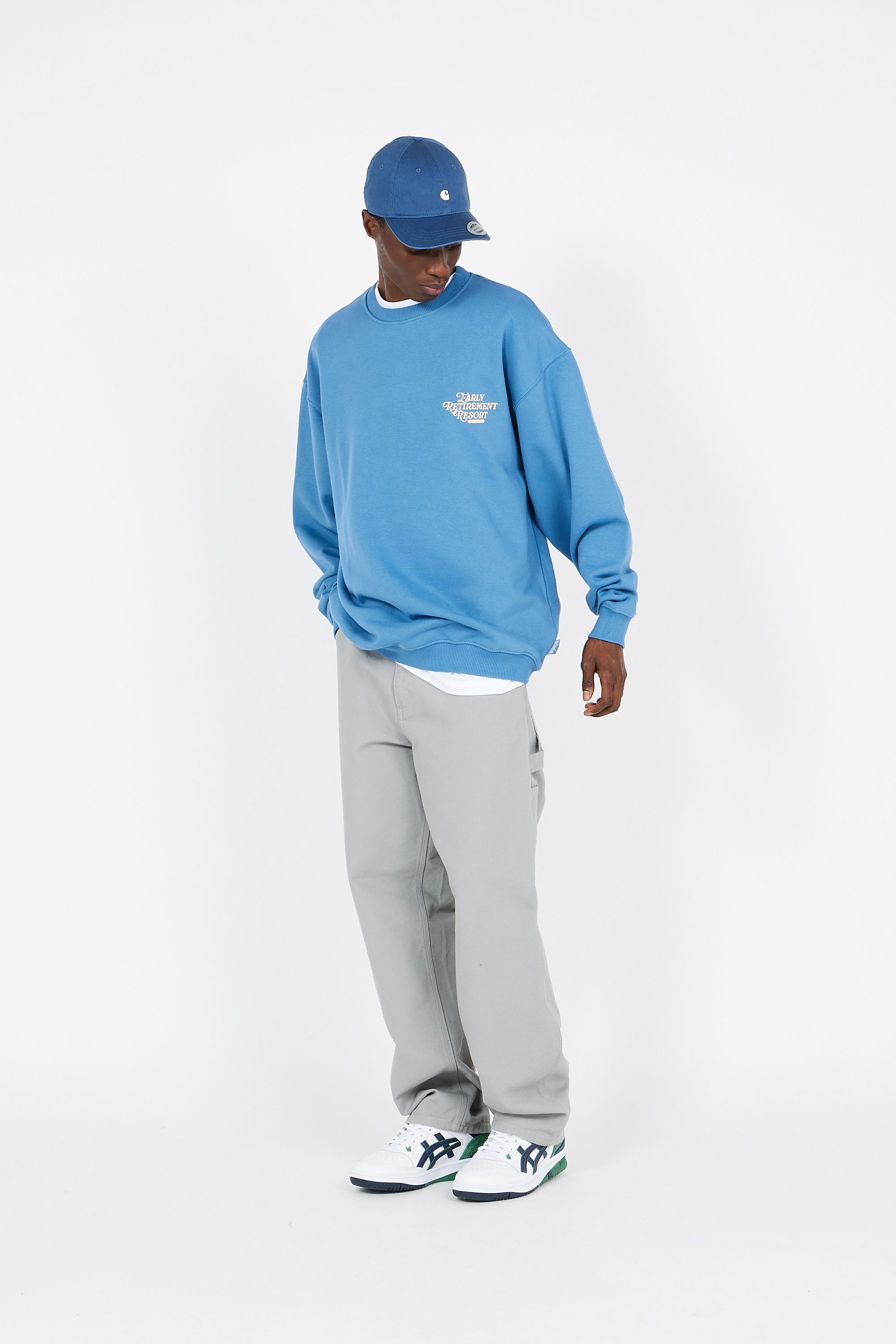 ON VACATION Pull Resort Sweater - Dusty Blue Bleu