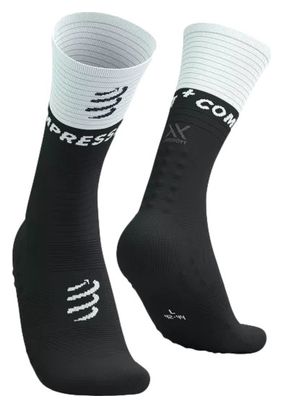 Chaussettes Compressport Mid Compression Socks V2.0 Noir/Blanc