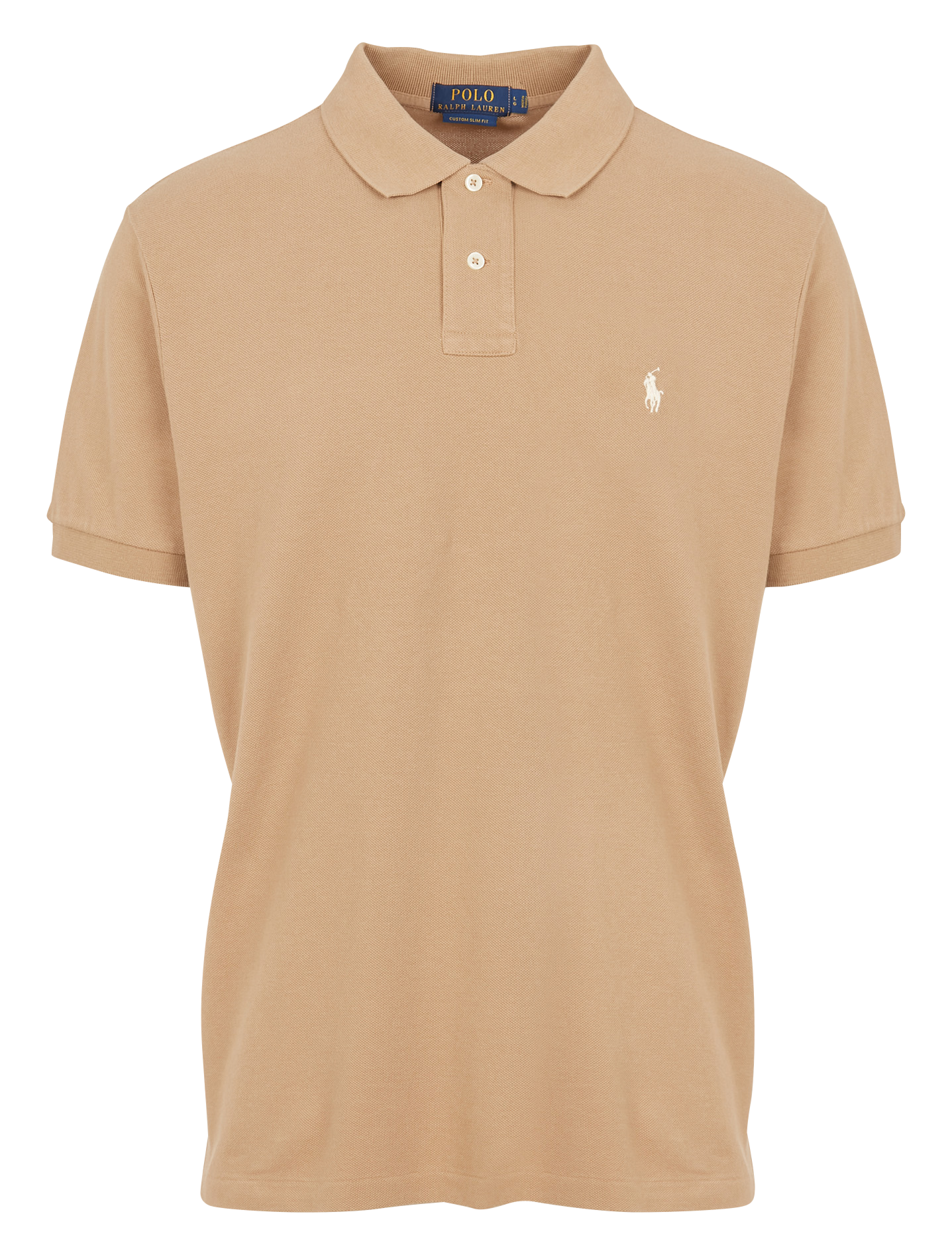 Polo custom-fit en coton piqué | Beige