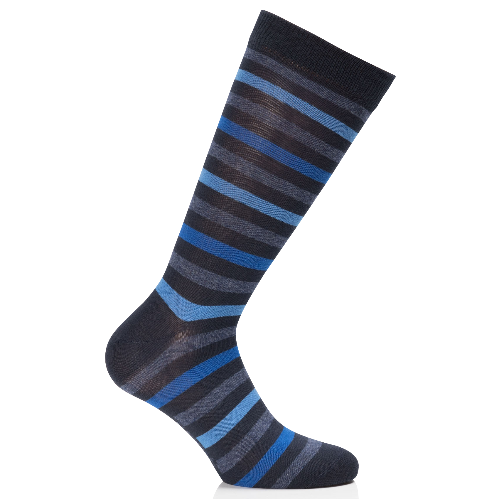 Chaussettes rayées en coton mélangé | Bleu
