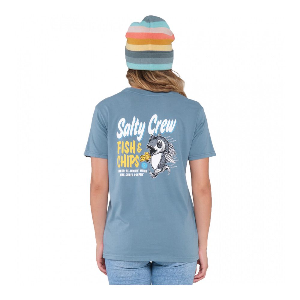 Salty Crew FISH N CHIPS - Tee-shirt Femme atlantic green