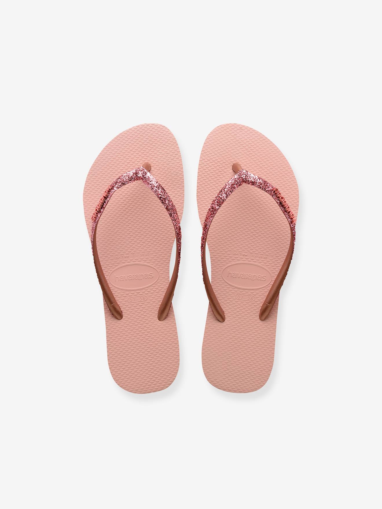 Chinelo infantil HAVAIANAS Slim Glitter II rosa