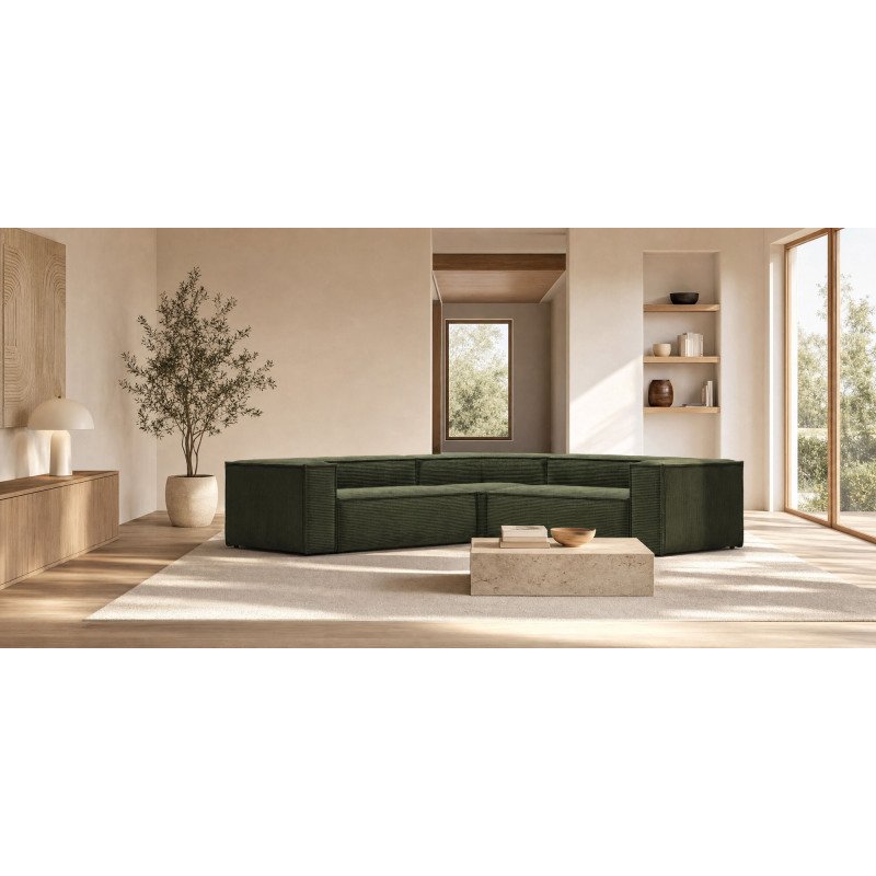 Canapé d’angle Blok 4 places vert 290 x 290 cm