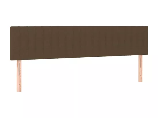 Sommier tapissier matelas et LED Marron foncé 180x200cm Tissu