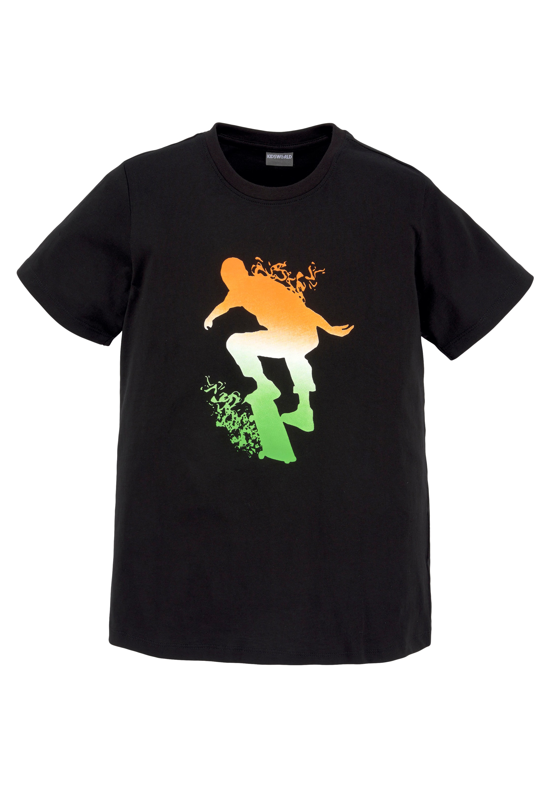 KIDSWORLD T-Shirt »Skating - Druck«, Kurzarm,  Basic-Passform,  bedruckt,  Rundhalsausschnitt
