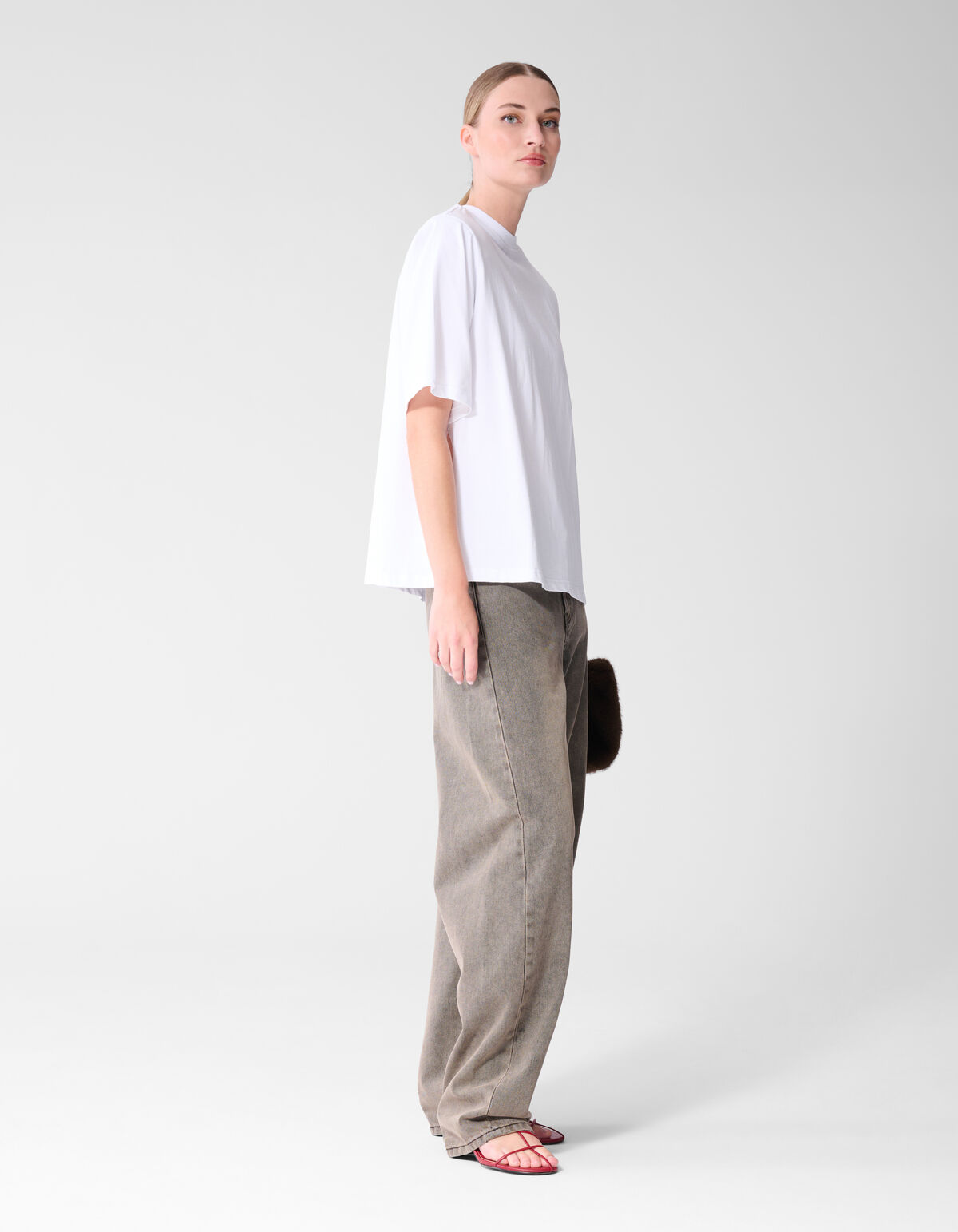 Sculpted Barrel Fit Jeans Grijs
