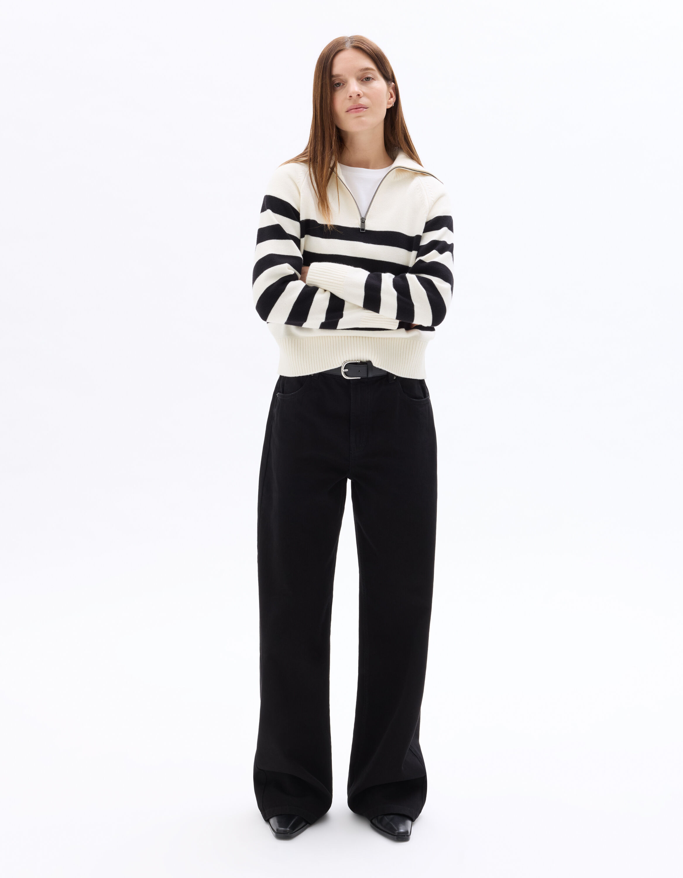 Jean large 100% coton - noir