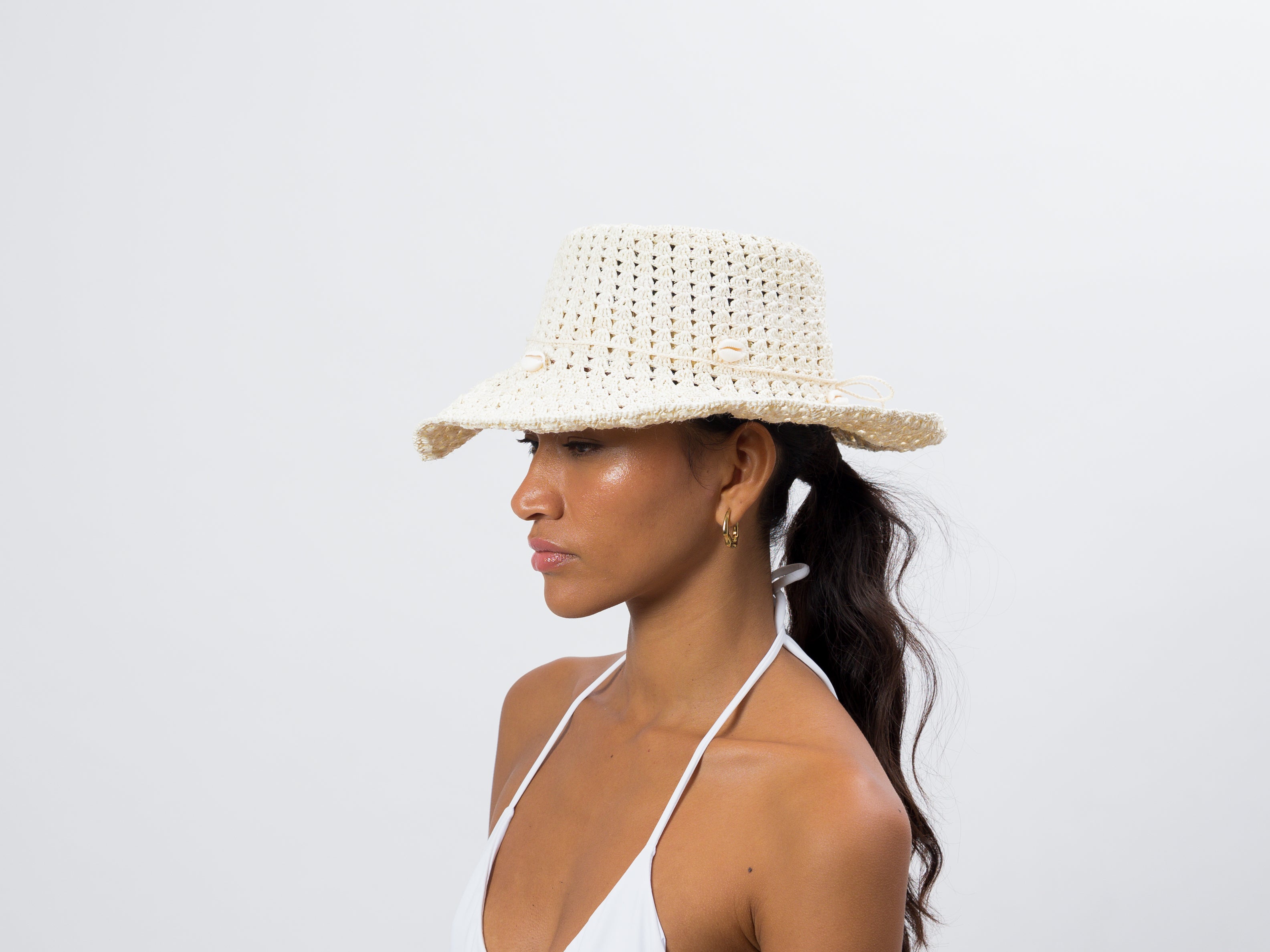 Chapeau hippie en crochet ajouré